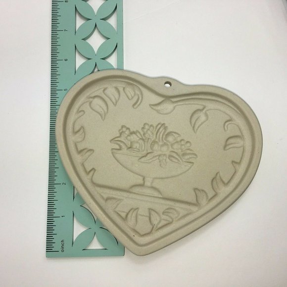 Pampered Chef Clay Cookie Mold Come To The Table Heart Vintage 1999 Baking Cook - Picture 11 of 12